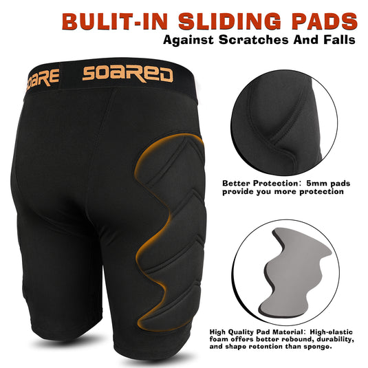 Soared Youth Baseball Sliding Shorts with Cup Pocket Padded Compression Underwear for Baseball Softball for Boys Girls