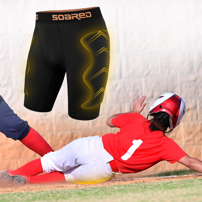 Load image into Gallery viewer, Soared Youth Baseball Sliding Shorts with Cup Pocket Padded Compression Underwear for Baseball Softball for Boys Girls
