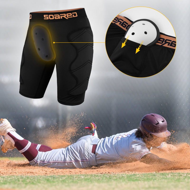 Load image into Gallery viewer, Soared Youth Baseball Sliding Shorts with Cup Pocket Padded Compression Underwear for Baseball Softball for Boys Girls
