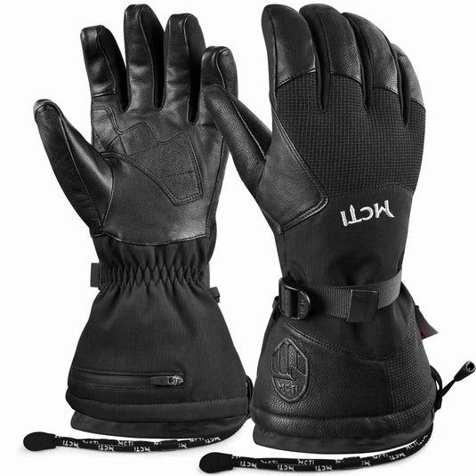 Black Goatskin Gloves  Men's Short Wrist Leather Gloves