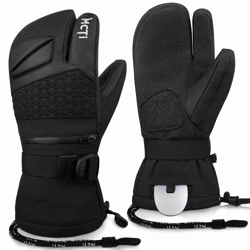 Load image into Gallery viewer, MCTi Snowboard Gloves with Wrist Guard 3-Finger Waterproof Mittens for Winter Snow Skiing MCTi
