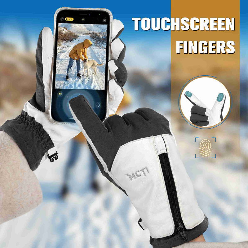 Load image into Gallery viewer, MCTi Winter Gloves Waterproof Warm for Cold Weather Touchscreen Zipper Gloves for Men Women MCTi
