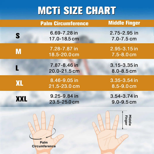 MCTi Winter Gloves Waterproof Warm for Cold Weather Touchscreen Zipper Gloves for Men Women MCTi