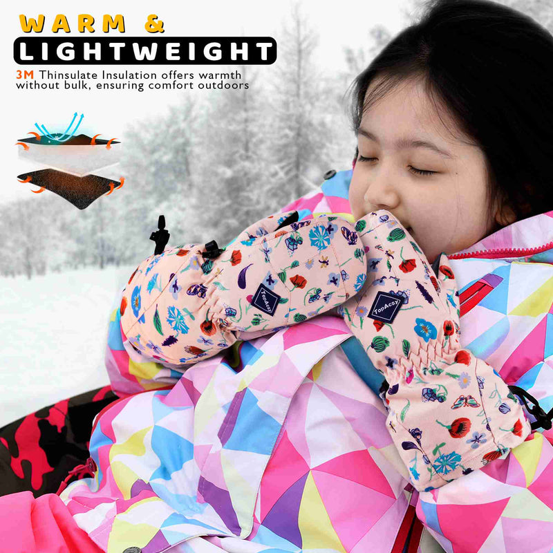 Load image into Gallery viewer, TopAcsy Kids Ski Glove Waterproof Warm Winter Snow Mittens for Boys Girls TOPacsy
