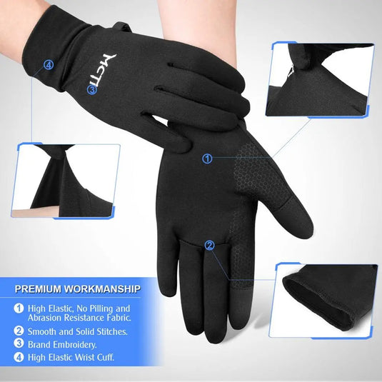 Luwint Touch Screen Thin Knit Gloves, Index Finger & Thumb Fingerless  Gloves for Youth Photography, Writing, Driving, Cycling