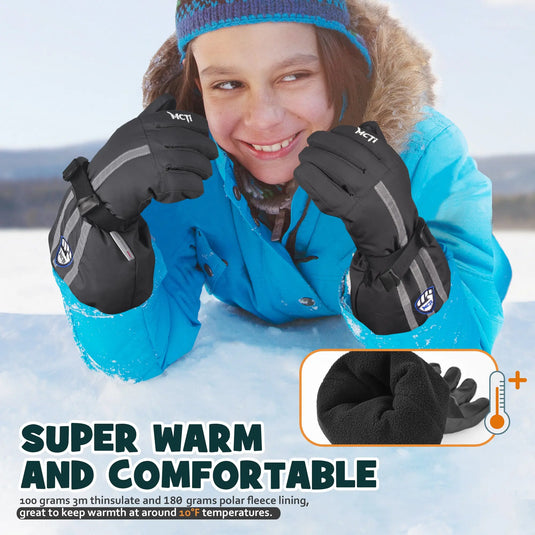 All Weather Winter Glove (40g Thinsulate, Water Resistant liner, Long Cuff)  Large