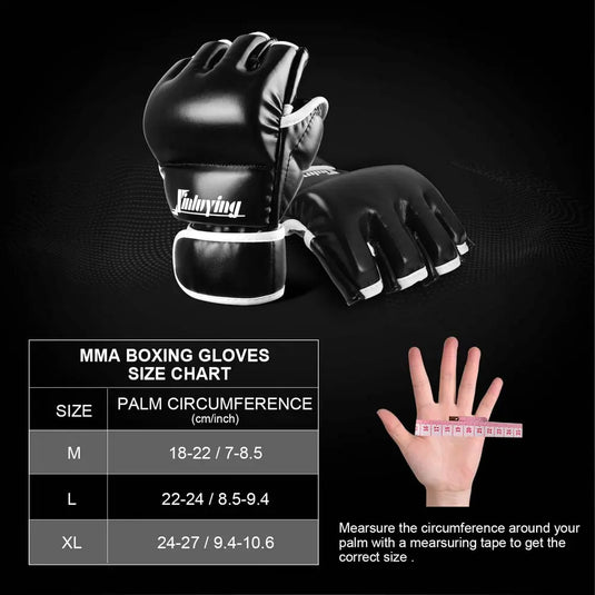 MMA Gloves for Men & Women, Martial Arts Punching Bag Gloves with Open  Palms Kickboxing Gloves, UFC Training & Sparring Muay Thai, MMA